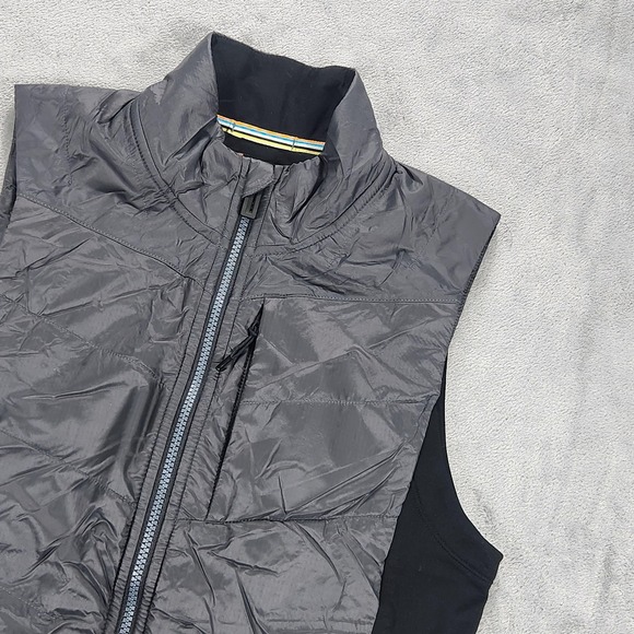 Smartwool Vest Mens Small Gray Black SmartLoft Insulated Merino Wool Full Zip - Picture 6 of 12